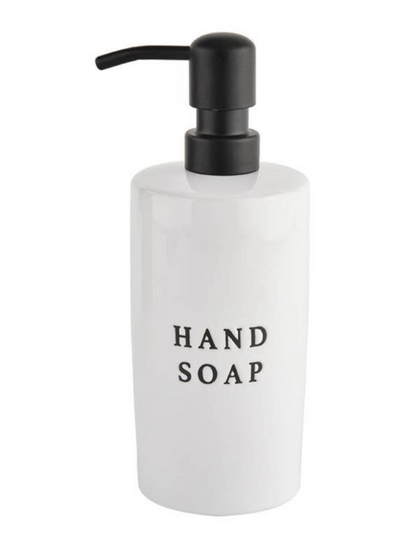 Stoneware Hand Soap Dispenser - White