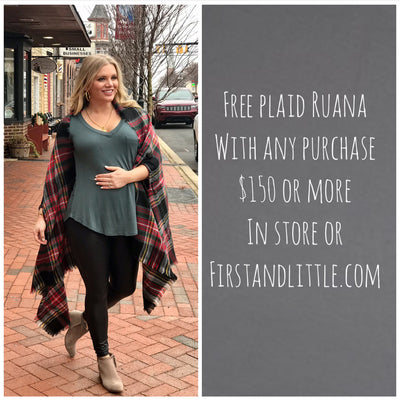 Free Plaid Ruana with Qualifying Purchase